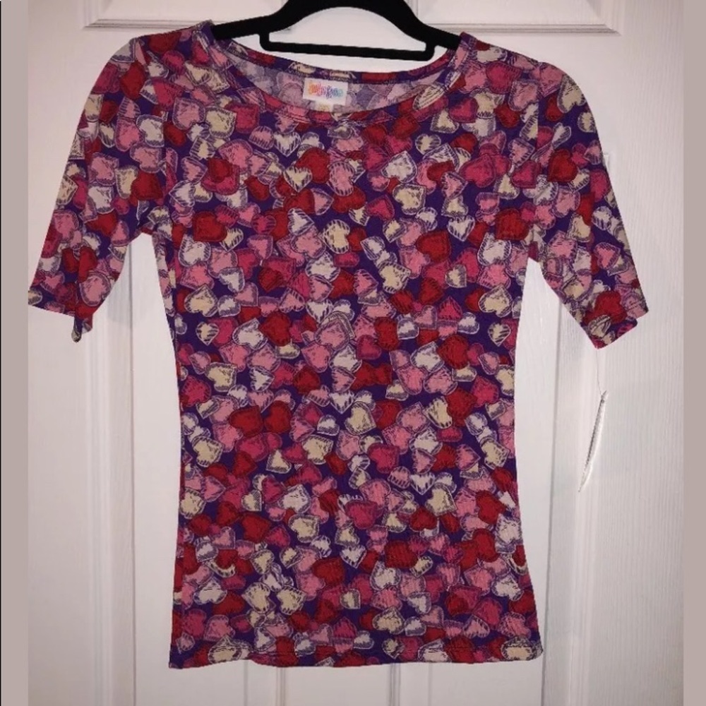 BNWT LuLaRoe Valentine Gigi W/Hearts XXS